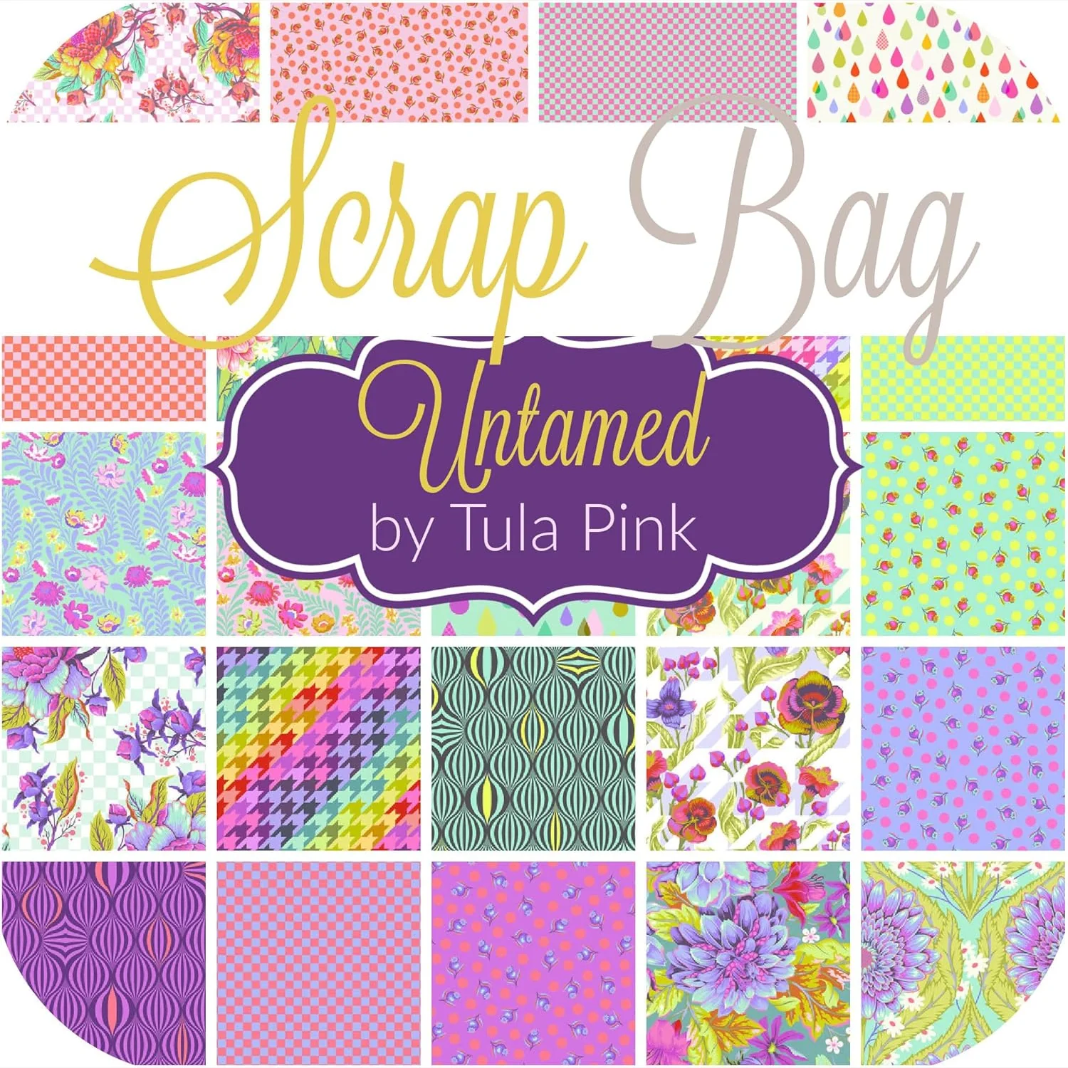 Untamed scrap bag by Tula Pink for Free Spirit DIY fabric