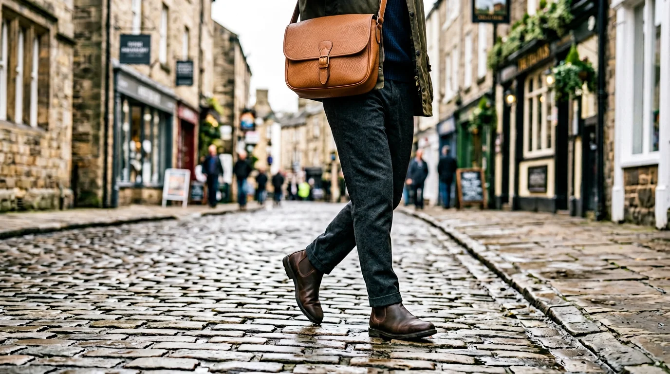 Street style detail with crossbody bag